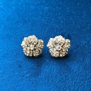 Rose gold flower earrings